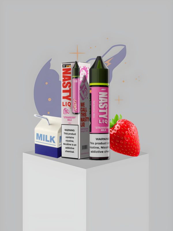 نستی (جدید) - شیر توت فرنگی / Nasty LIQ - Strawberry Milk - Image 1